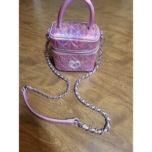 Aldo‎ Barbie Crossbody Bag Pink Iridescent RhinestoneChain strap Limited Edition